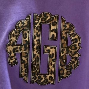 Comfort Colors Sweatshirt, Appliquéd monogram